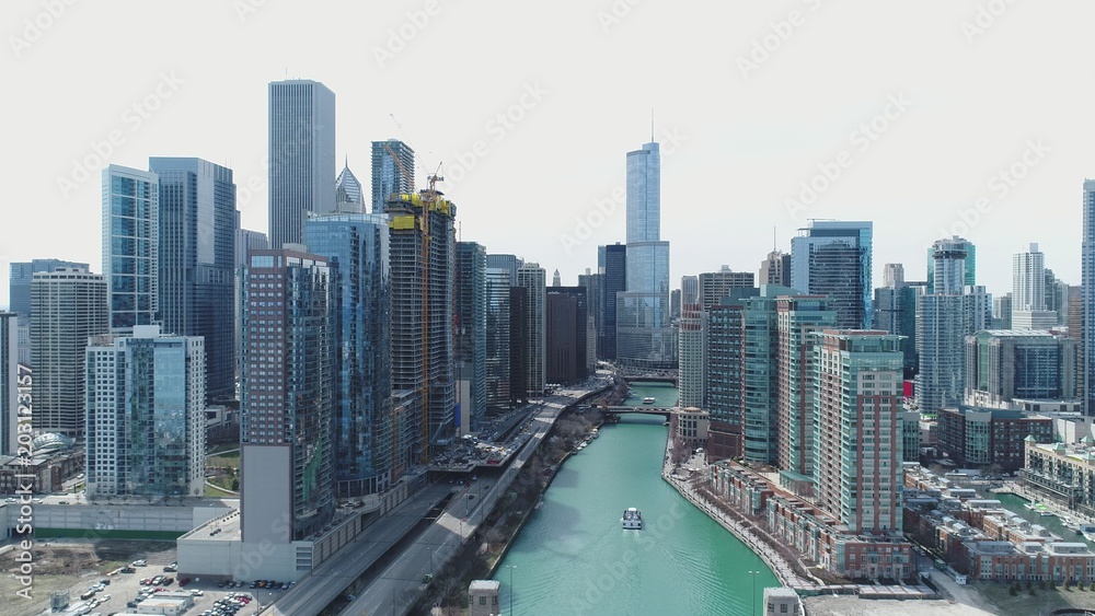 Fototapeta premium Chicago River Walk