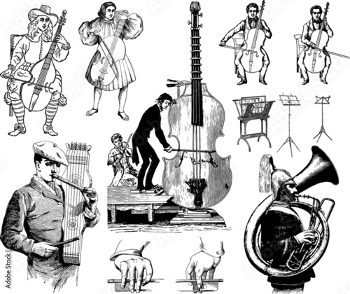 Photography Vintage Vector Music Instrument Vol8