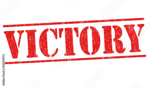 Victory grunge rubber stamp