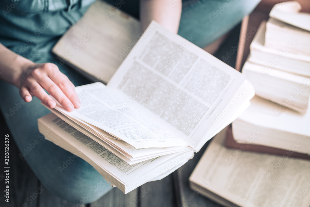 Fototapeta premium book in hand