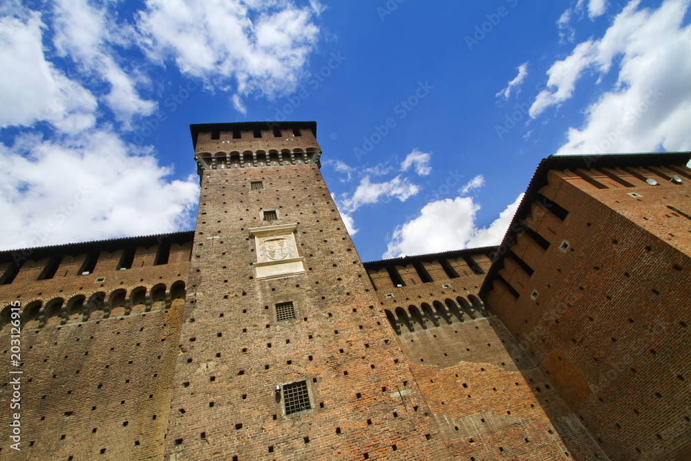 Milano, Castello Sforzesco, Lombardia, Italia, Europa, Sforza Castle, Milan, Lombardy, Italy, Europe