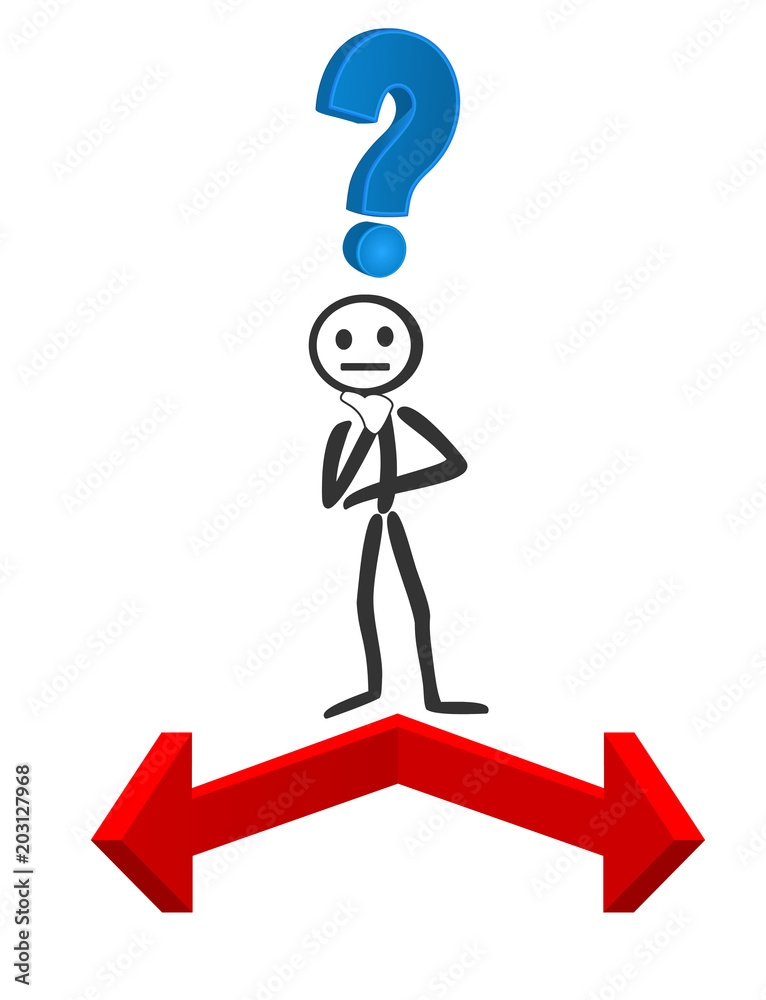arrows with person and question mark arrows with person and question mark
