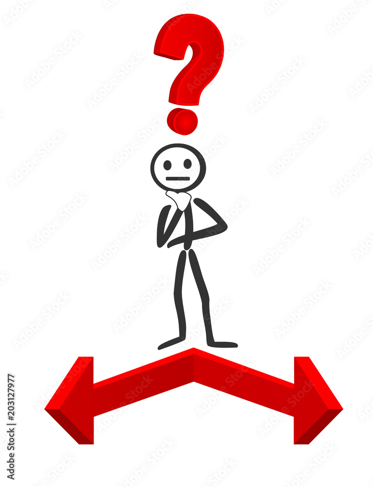 arrows with person and question mark arrows with person and question mark