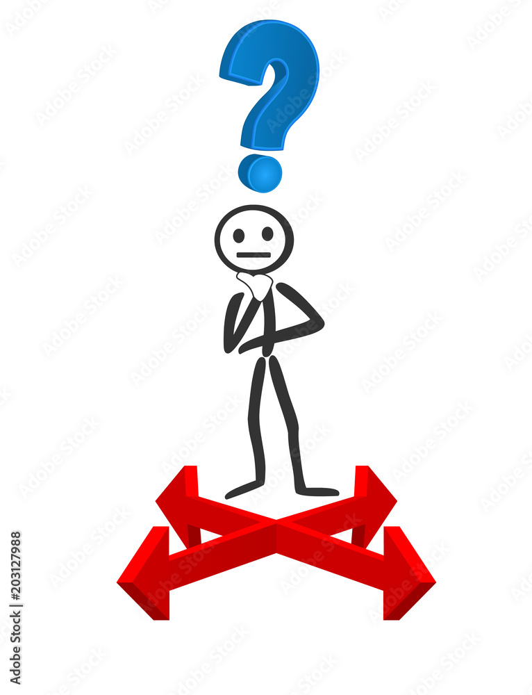 arrows with person and question mark arrows with person and question mark