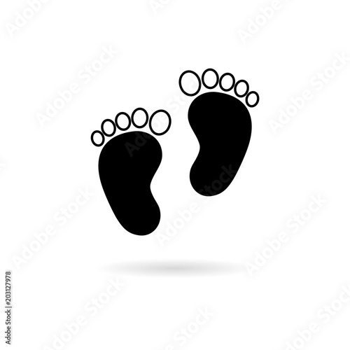 Two baby footprint icon