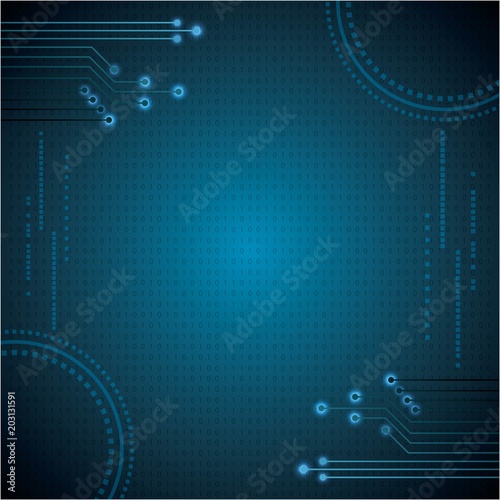cyber security digital high connection protection save internet blue background vector illustration