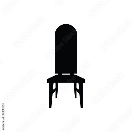 chair black silhouette one model