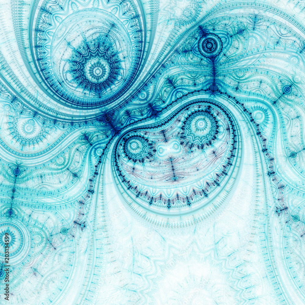 Abstract fractal clockwork, digital artwork for creative graphic design