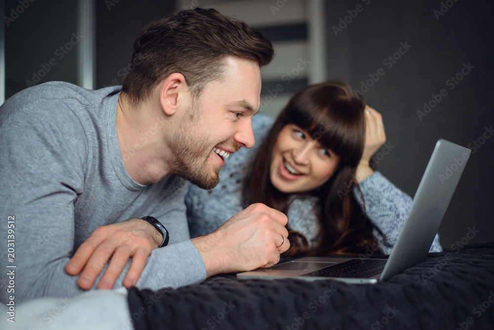 The guy and the girl are planning a trip The guy and the girl are planning a trip