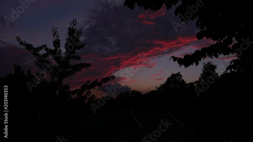 Blood red sky timelapse