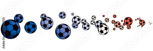 FRISE BALLONS DE FOOTBALL FRANÇAIS