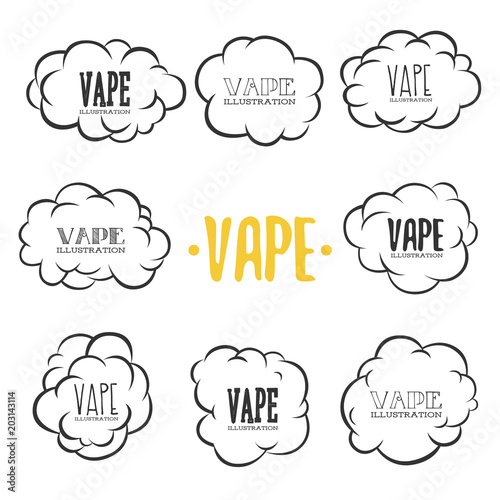 4306428 Vape vector illustrations on white background.