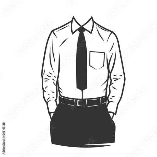 Man's profile with a folded arms.