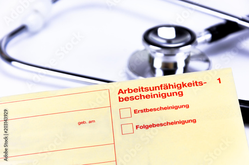 Arbeitsunfähigkeitsbescheinigung