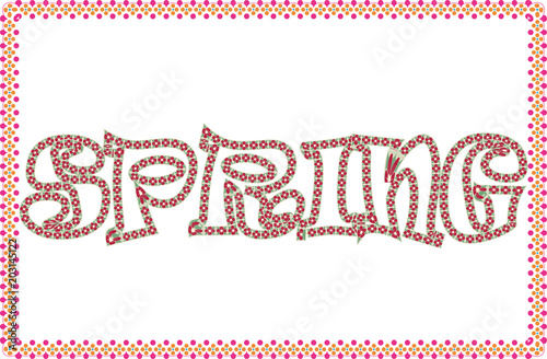 Tarjeta de felicitación de primavera.