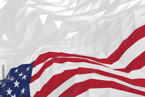 American flag in a triangular style