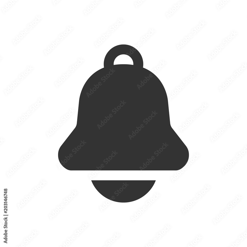 Bell icon, Alarm sign Isolated on white background. Bell icon, Alarm sign Isolated on white background.