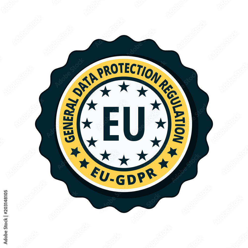 EU GDPR label illustration EU GDPR label illustration