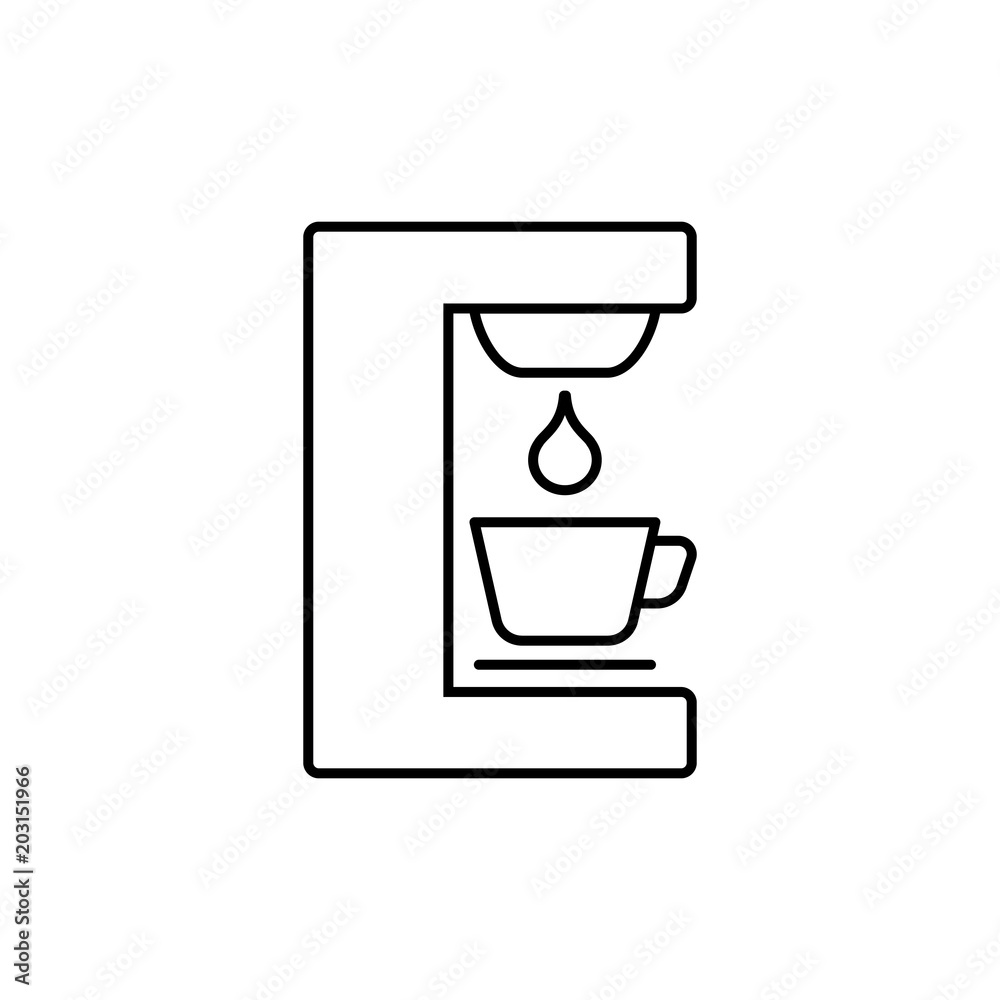 coffeemaker line vector black icon coffeemaker line vector black icon