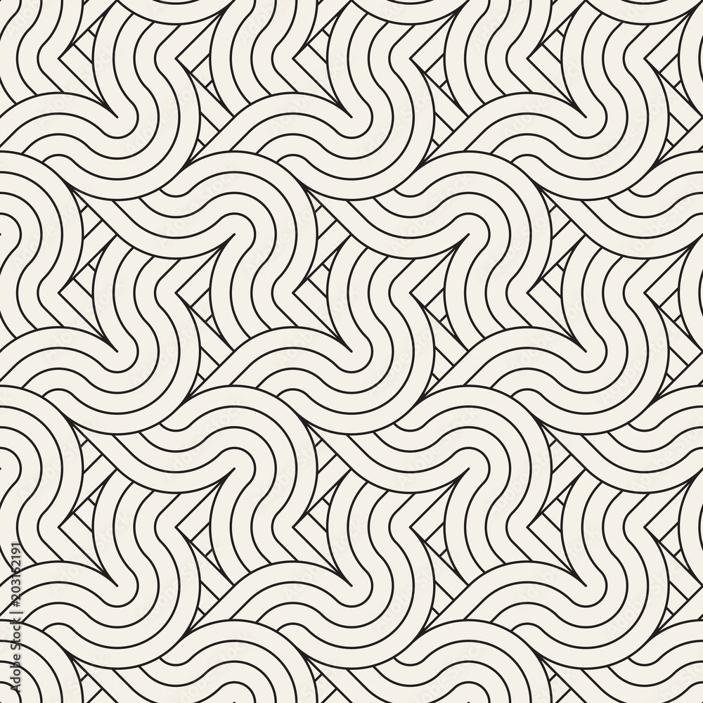 Vector seamless pattern. Modern stylish abstract texture. Repeating geometric tiles