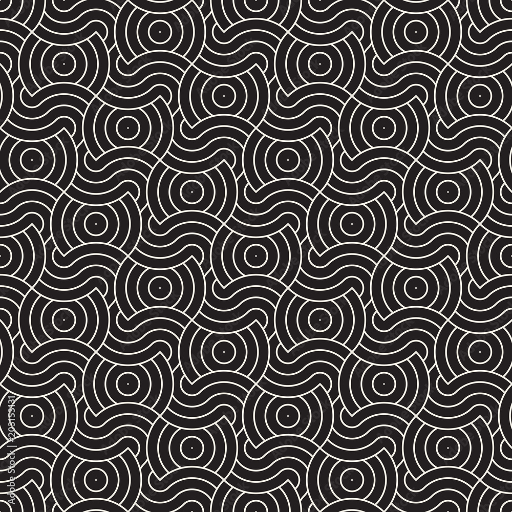 Vector seamless pattern. Modern stylish abstract texture. Repeating geometric tiles
