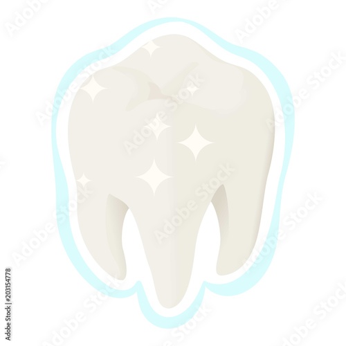 Healthy white tooth icon. Isometric of healthy white tooth vector icon for web design isolated on white background