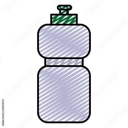 doodle water beverage in the plastic bottle to drink