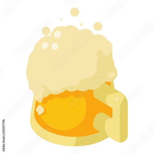 Mug of beer icon. Isometric of mug of beer vector icon for web design isolated on white background