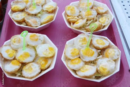 Quail eggs is delicious in street food