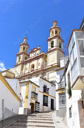 Church of La Encarnacion at the top of the Town of Olvera Andalucia Spain