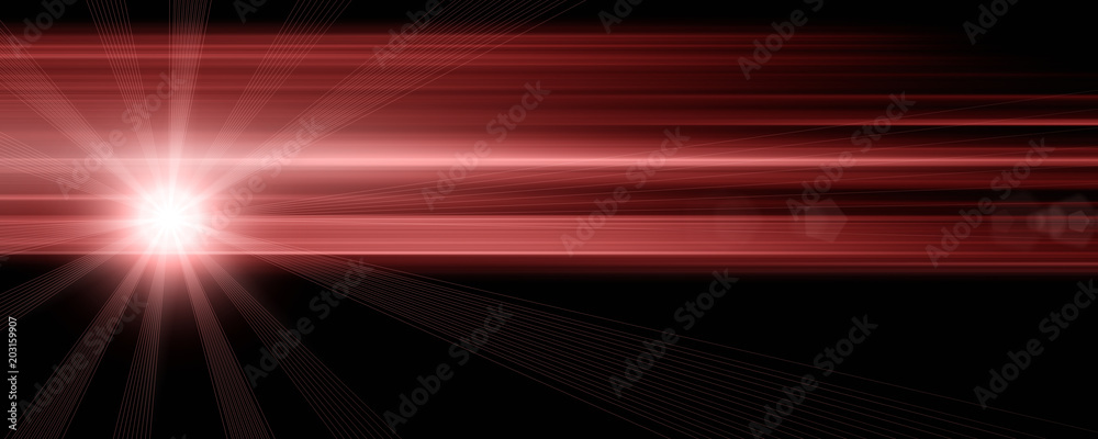 Fototapeta Powerful stripe panorama background design with lights