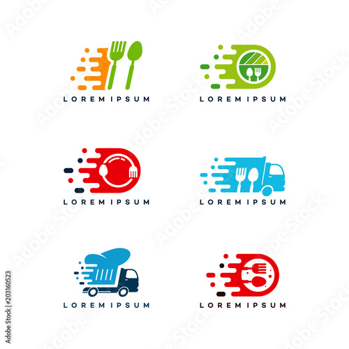 Set Of Fast Food Delivery Logo Designs Concept Food Truck Logo Template Food Icon Logo Stock Vector Adobe Stock Set Of Fast Food Delivery Logo Designs Concept Food Truck Logo Template Food Icon Logo Stock Vector Adobe Stock