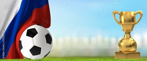 soccer football ball with g...