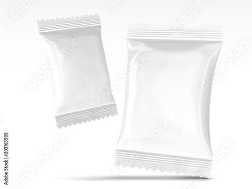Blank snack packages design