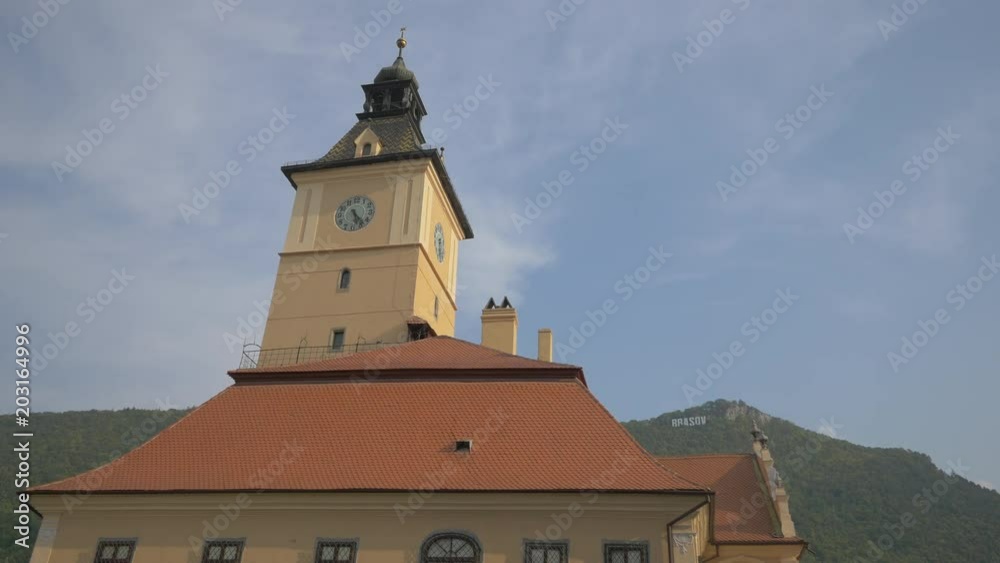 Roof and a clock tower Roof and a clock tower