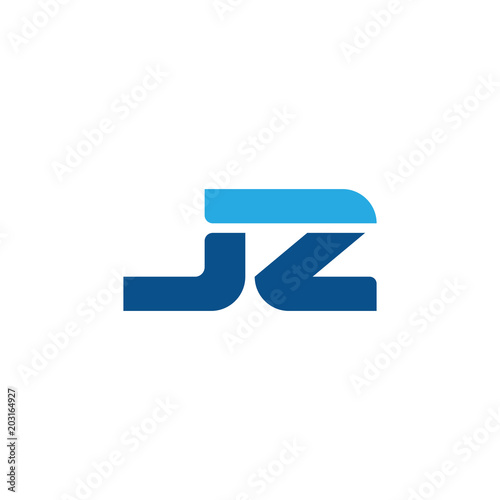 Initial letter JZ, straight linked line bold logo, simple flat blue colors Free Download Initial letter JZ, straight linked line bold logo, simple flat blue colors - GFXLoad