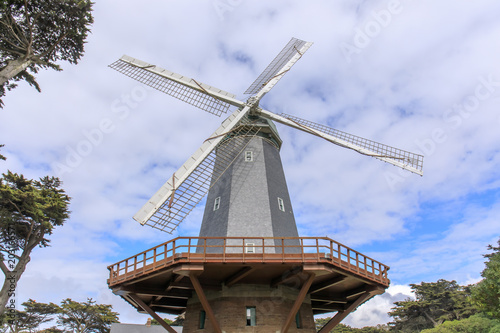 Photography Murphy Windmill (South Windmill) in the Golden Gate Park in San Francisco, California, USA