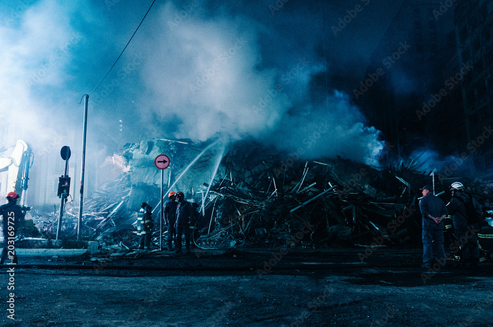 Obraz premium Desabamento do edifício Wilton Paes de Almeida