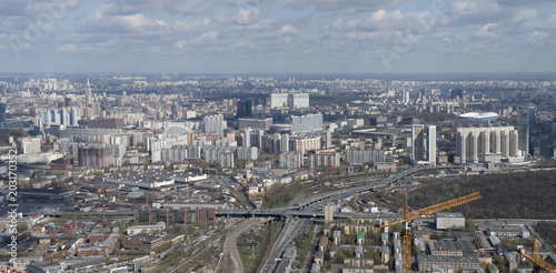 Панорама Москвы. Район Ходынка, Беговая.