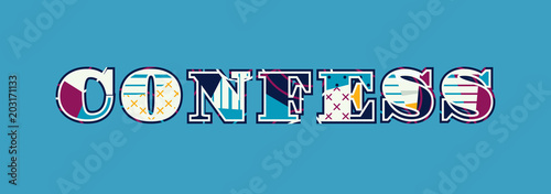 Confess Concept Word Art Illustration