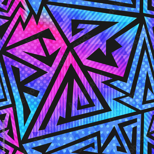 Violet geometric seamless pattern