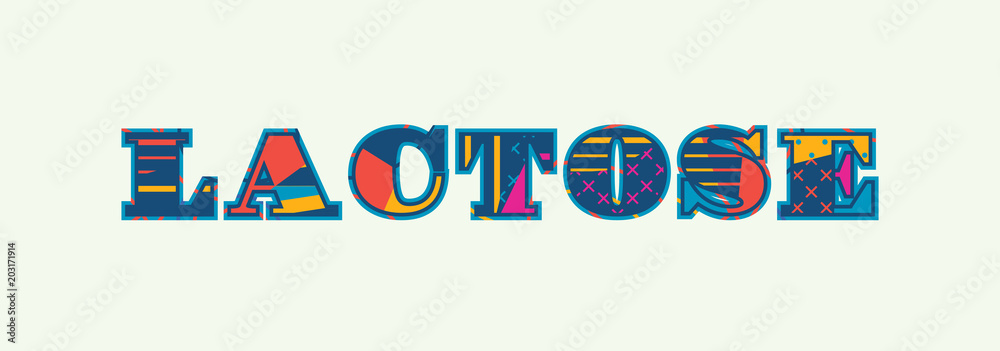 Lactose Concept Word Art Illustration Lactose Concept Word Art Illustration