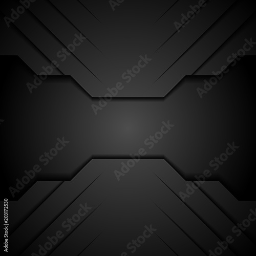 Black modern tech concept abstract background