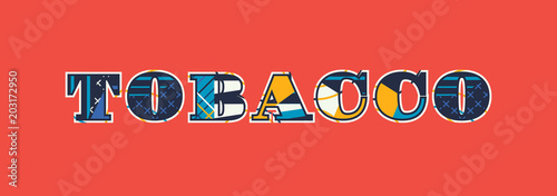 Tobacco Concept Word Art Illustration