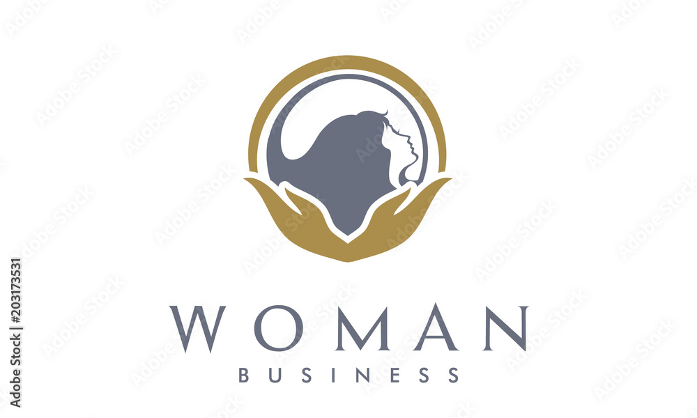 Beauty Woman Hair Facial Care Salon Therapy Spa logo design Beauty Woman Hair Facial Care Salon Therapy Spa logo design