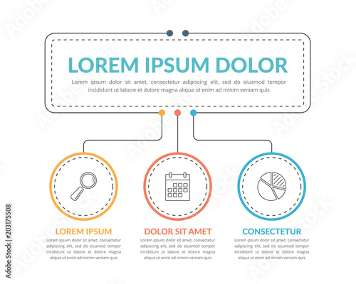 Infographic Template with 3 Steps