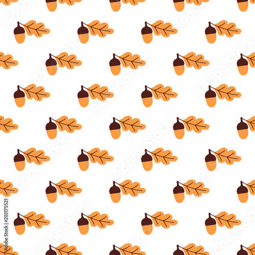 Seamless pattern of acorn