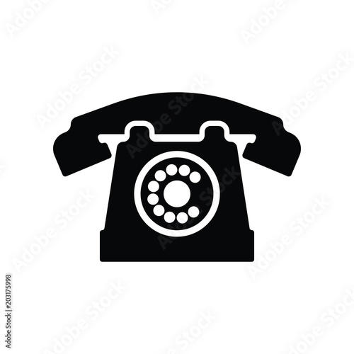Vintage telephone icon.