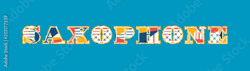 Saxophone Concept Word Art Illustration