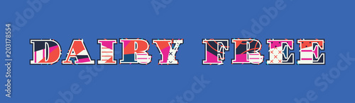 Dairy Free Concept Word Art Illustration